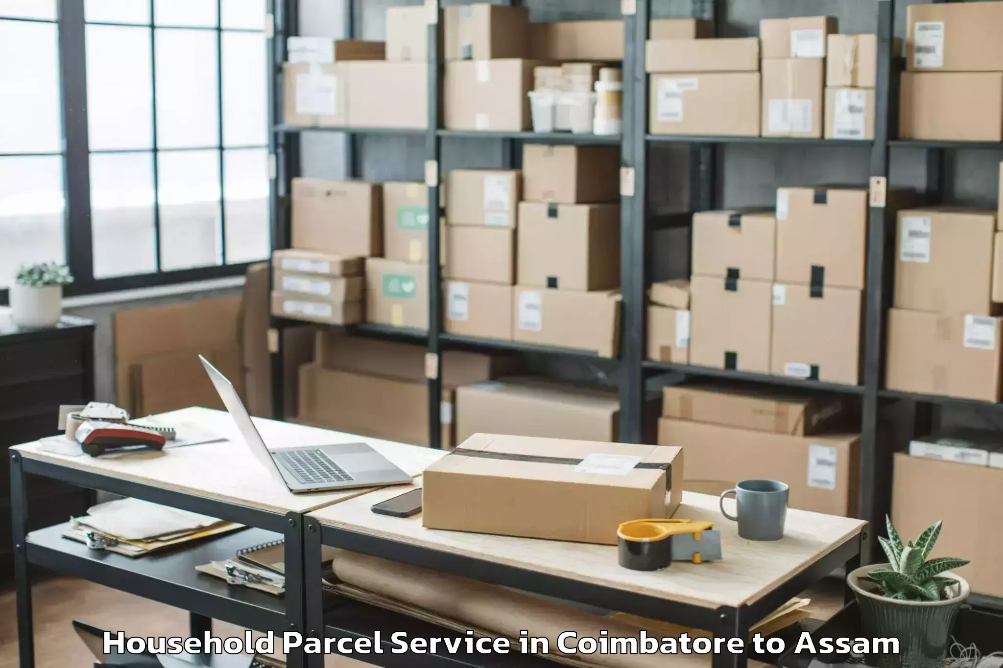 Book Coimbatore to Soalkuchi Household Parcel Online